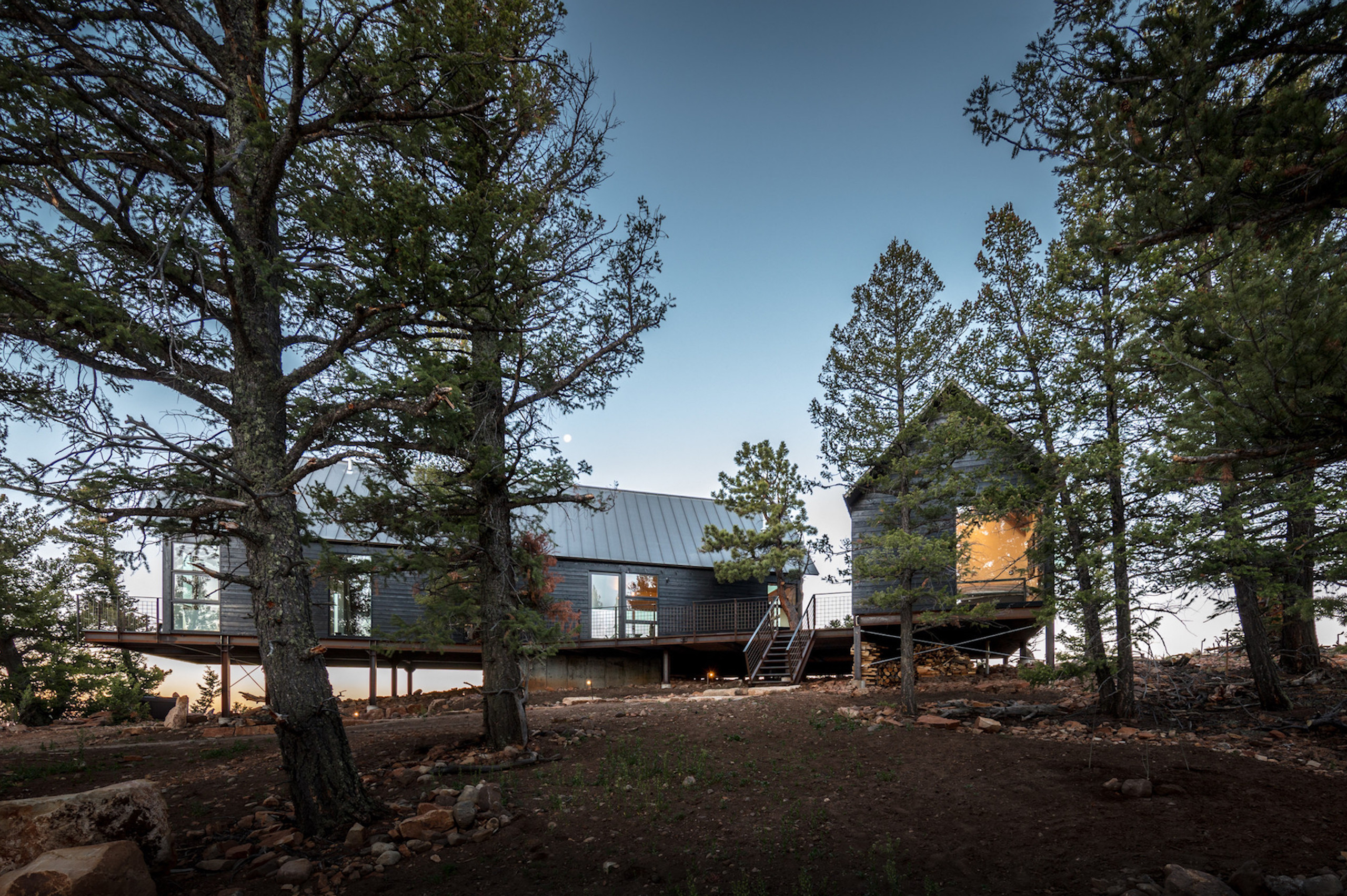 Twilight at Big Cabin | Little Cabin by Renée del Gaudio Architecture.