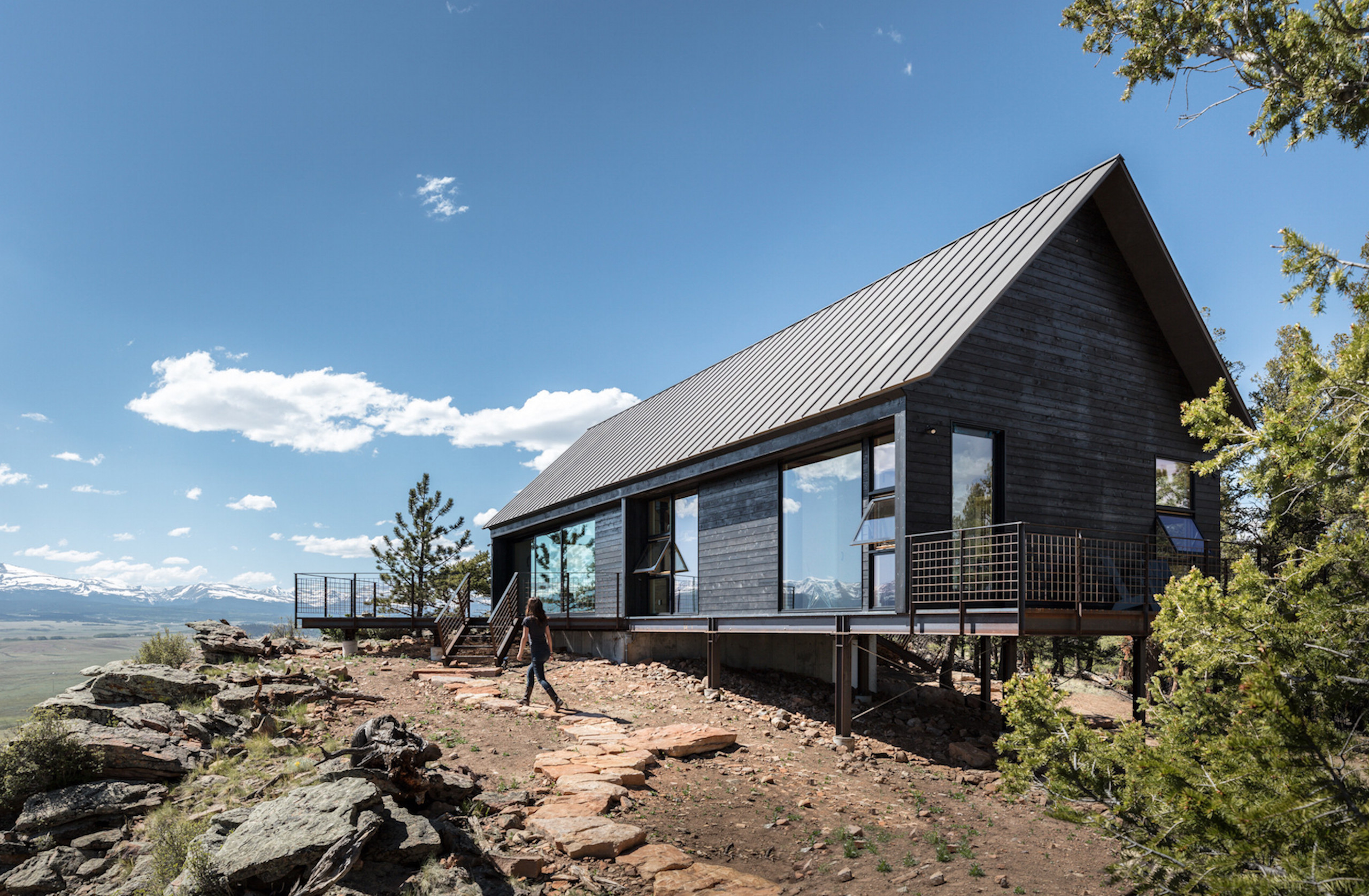 Exterior view of Big Cabin | Little Cabin by Renée del Gaudio Architecture.