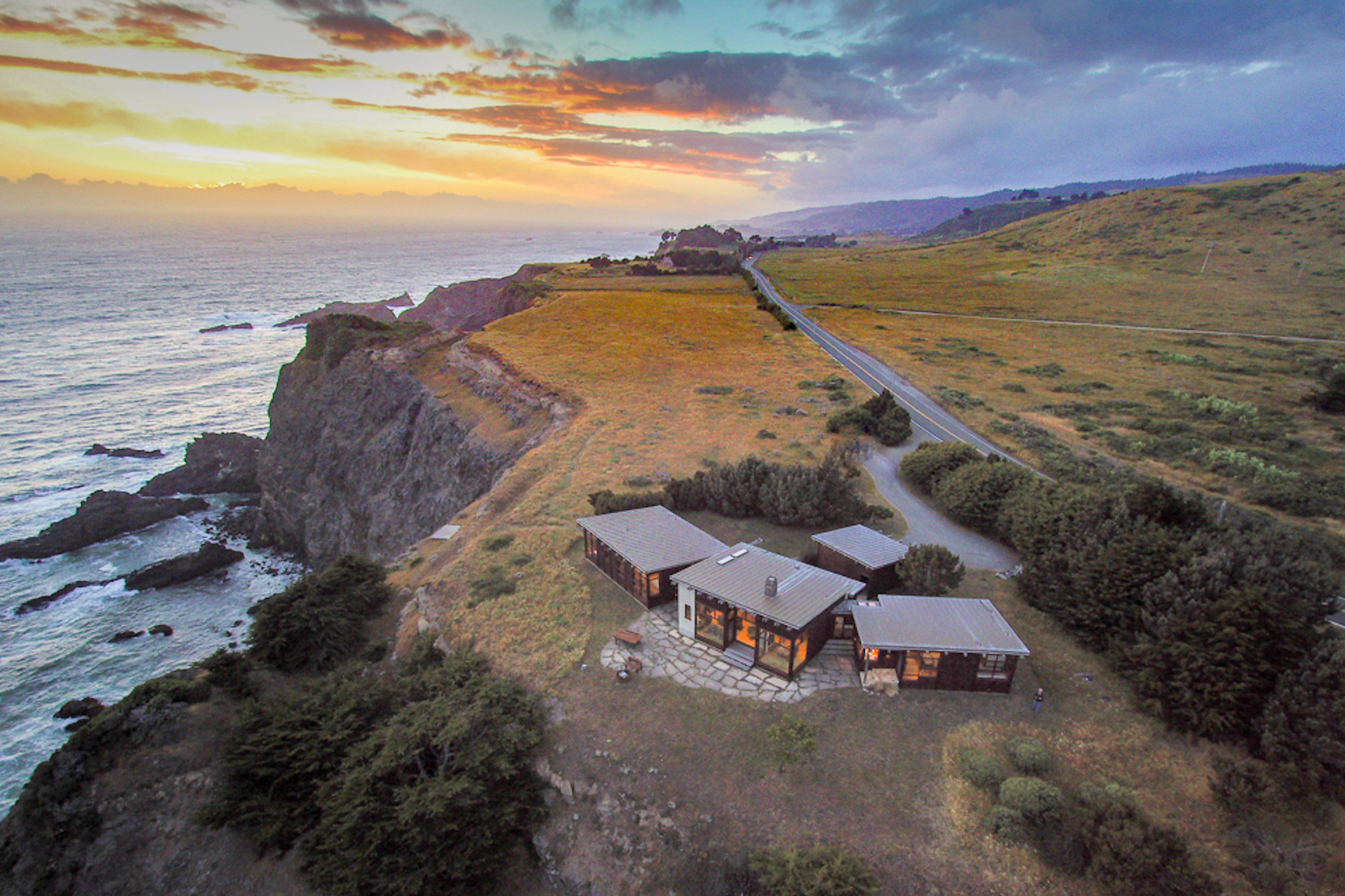 Aerial view of Elk House by Renée del Gaudio Architecture