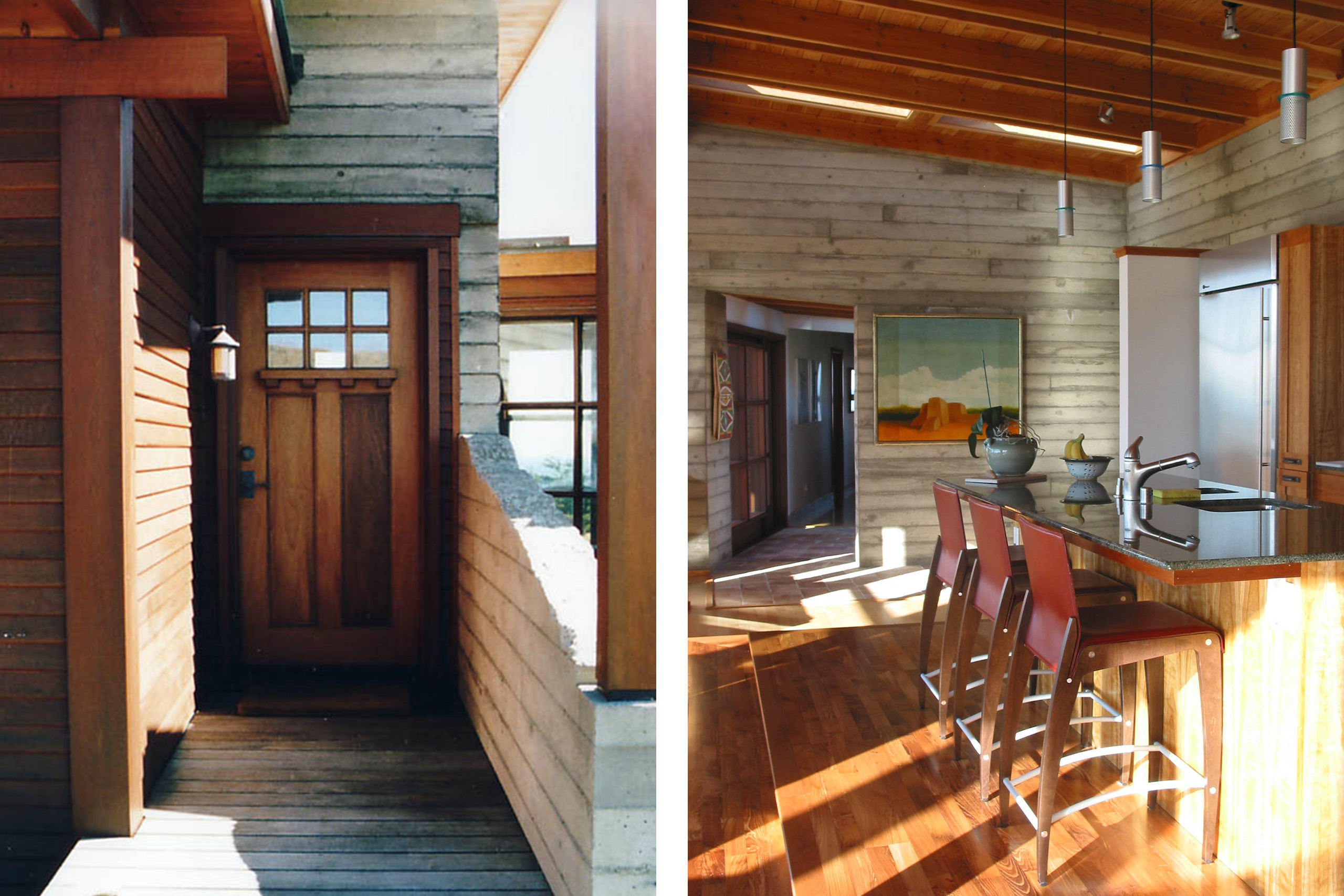 View of entry Elk House by Renée del Gaudio Architecture