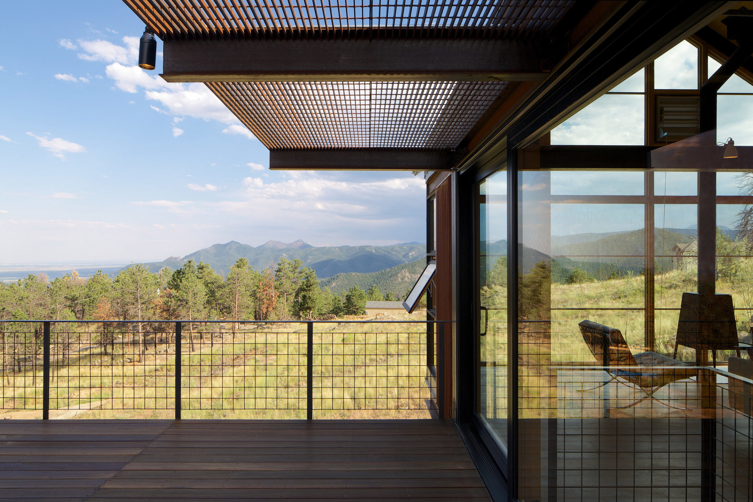 Roof deck at Sunshine Canyon House by Renée del Gaudio Architecture.