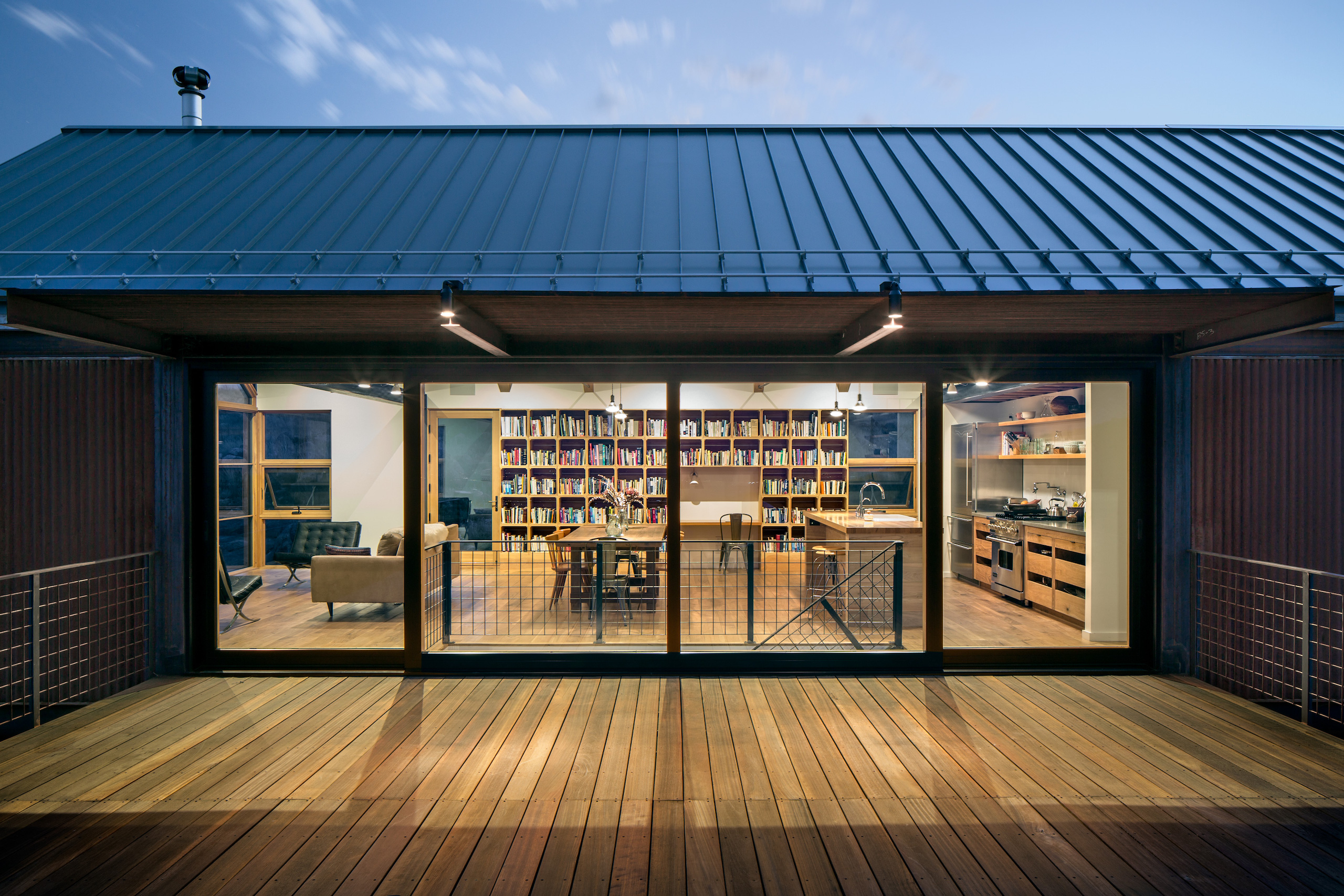 Roof deck at Sunshine Canyon House by Renée del Gaudio Architecture.