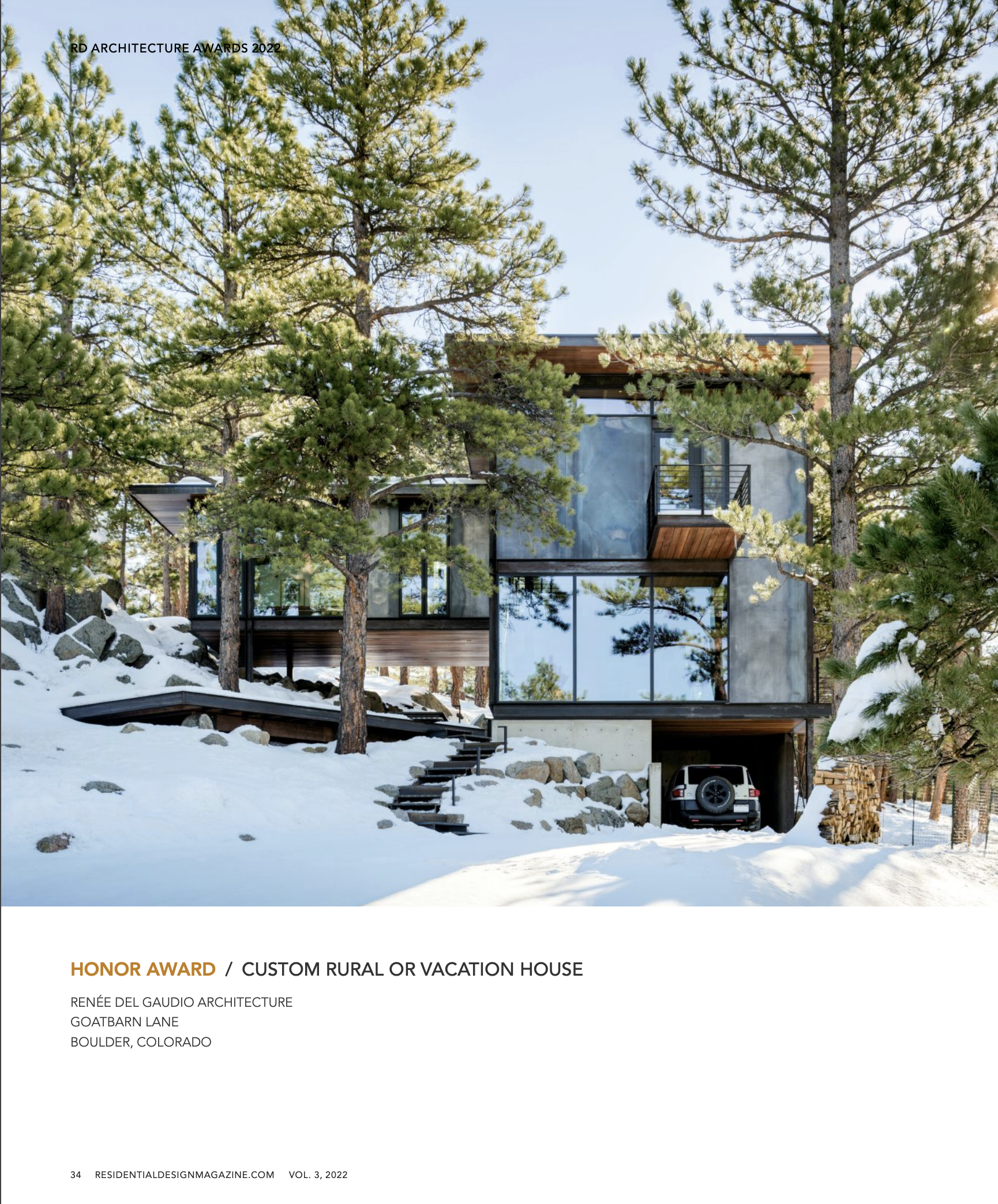 Residential Design Awards 2022 | Press for Renée del Gaudio Architecture.