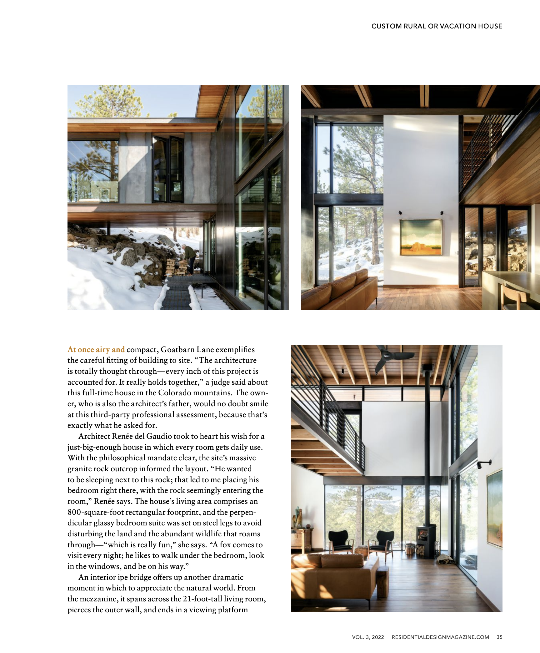 Residential Design Awards 2022 | Press for Renée del Gaudio Architecture.
