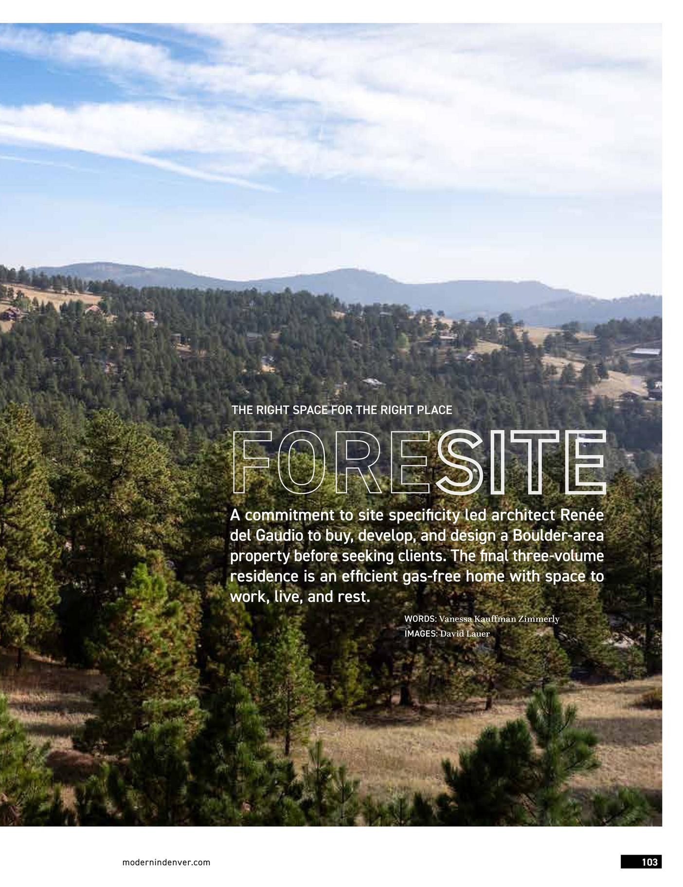 Modern In Denver Betasso | Press for Renée del Gaudio Architecture.