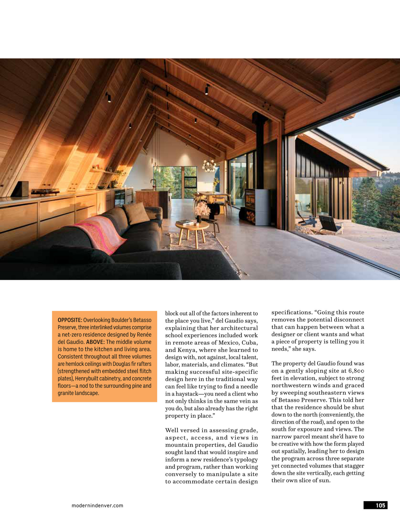 Modern In Denver Betasso | Press for Renée del Gaudio Architecture.