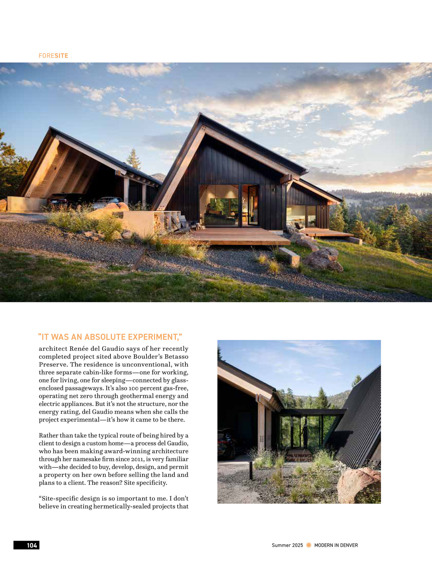 Modern In Denver Betasso | Press for Renée del Gaudio Architecture.