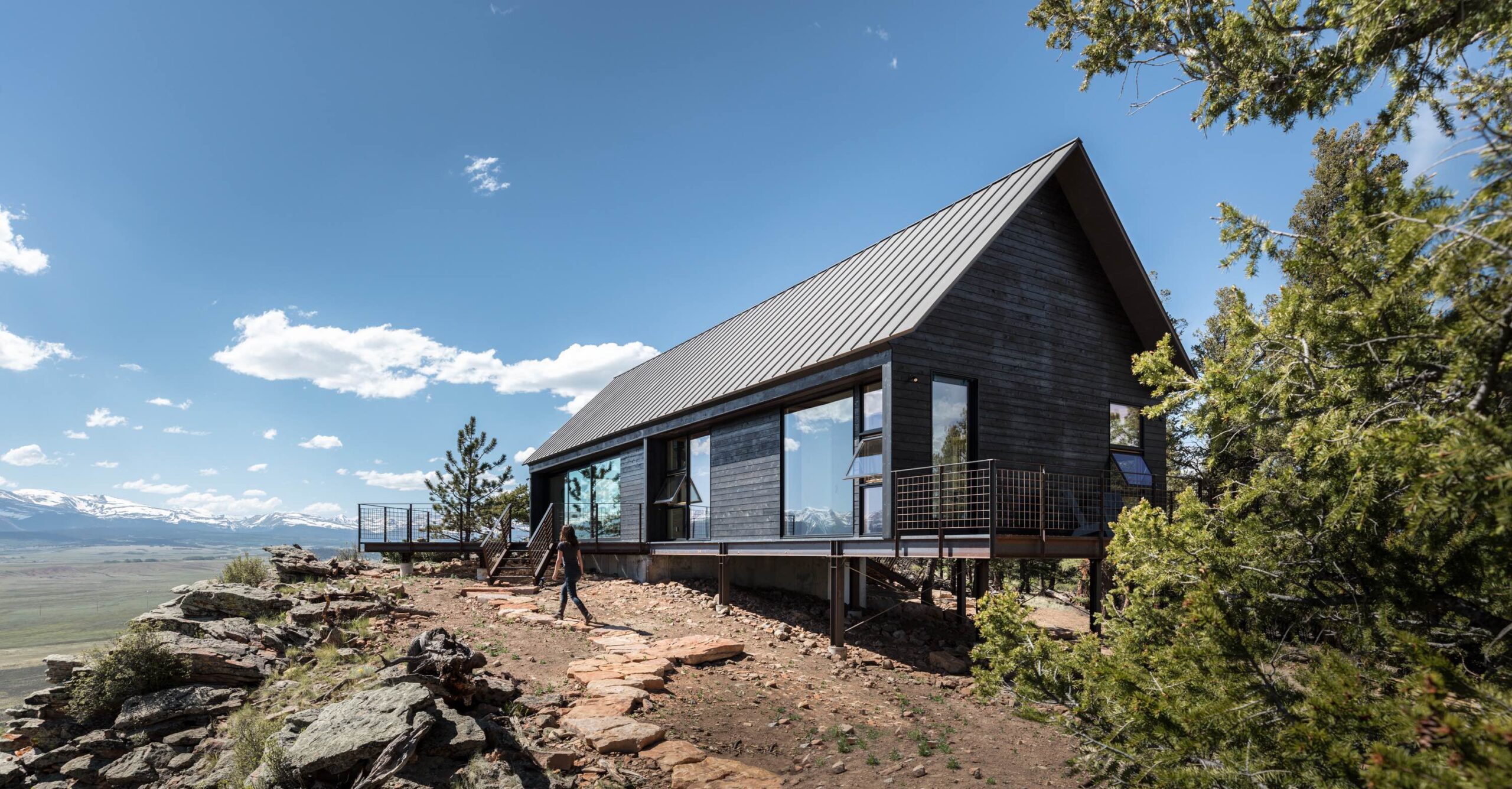 Exterior view of Big Cabin | Little Cabin by Renée del Gaudio Architecture.