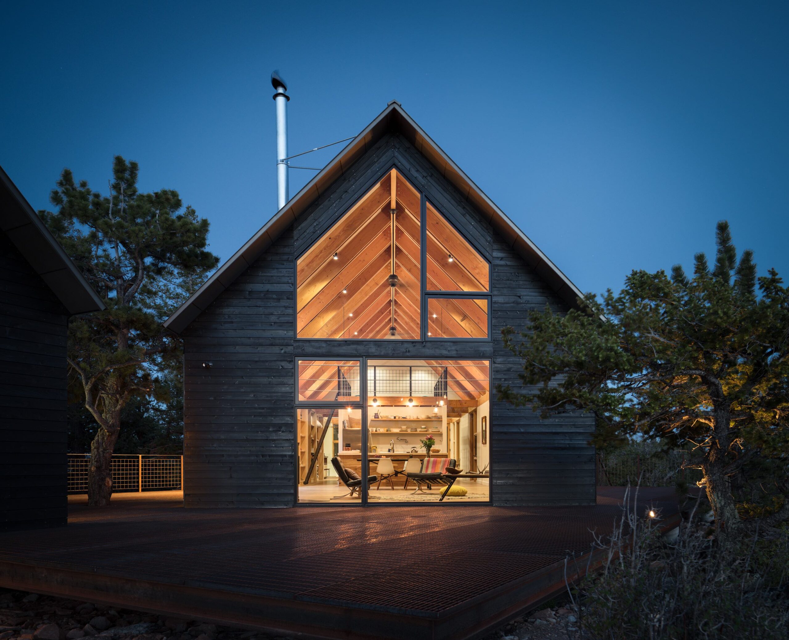 Exterior view of Big Cabin | Little Cabin by Renée del Gaudio Architecture.